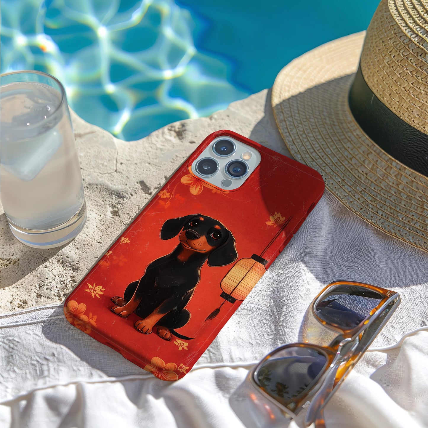 Kawaii Dachshund Anime Phone Case: Flexible Dog Lover Gift