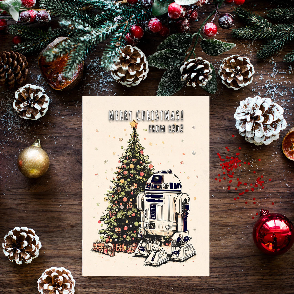 R2-D2 Christmas Card • Funny Star Wars Holiday Card