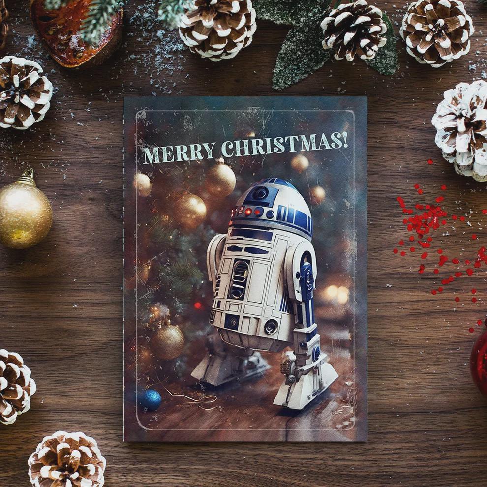 R2-D2 Christmas Card • Funny Star Wars Droid Gift