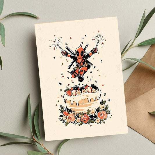 Deadpool Birthday Card • Avengers Birthday Card • Spiderman Card  • Greeting Card • Birthday Card • Funny Birthday card
