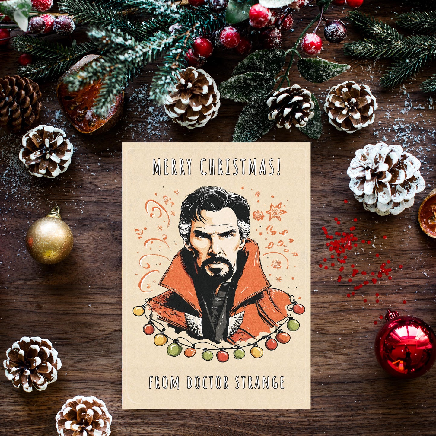 Doctor Strange Christmas Card | Dr Strange Christmas Card • Marvel Gift • Avengers Christmas Card • Funny Christmas Card • Christmas cards
