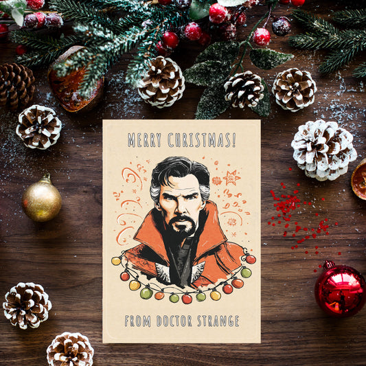 Doctor Strange Christmas Card | Dr Strange Christmas Card • Marvel Gift • Avengers Christmas Card • Funny Christmas Card • Christmas cards