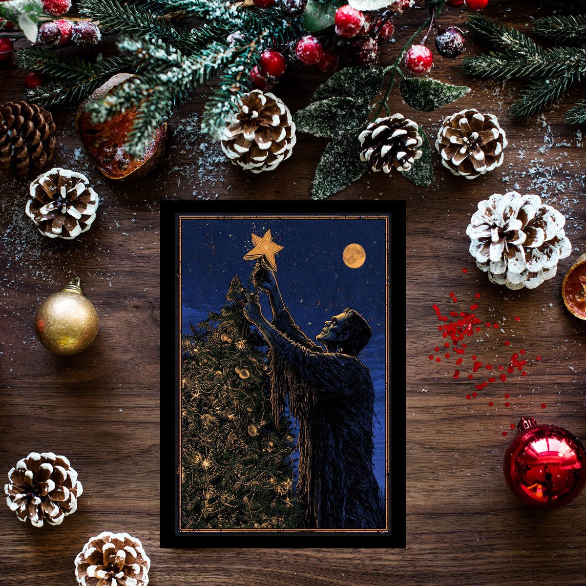 Frankenstein Christmas Card, Frankenstein Christmas, Monster Christmas Card, Gothic Holiday Card, Horror Christmas, Frankenstein Gift