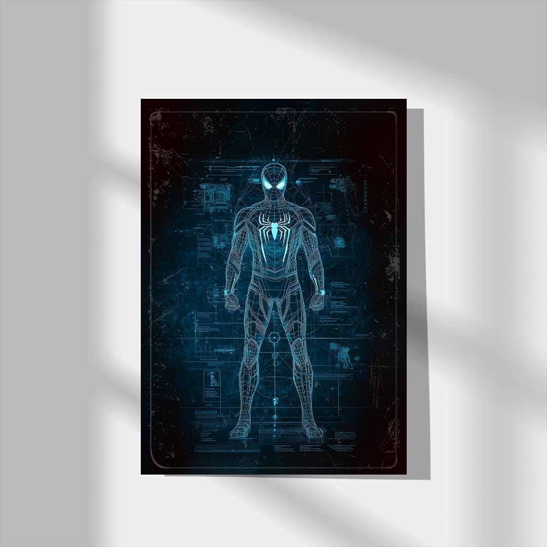 Spiderman Poster, Avengers Poster, Superhero Poster, A3, A4, A5, Comic Book Poster, Marvel Print, Marvel Poster, Japanese Art