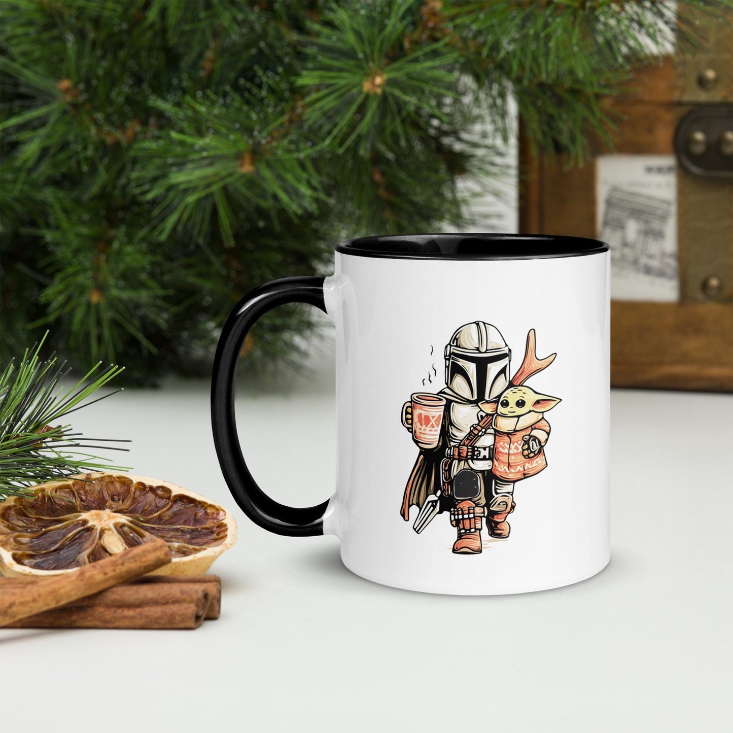 Mandalorian Mug, Baby Yoda Mug– Star Wars Inspired 11oz Ceramic Coffee Cup | This is the Way | Geeky Gift for Him | Sci-Fi Fan Drinkware