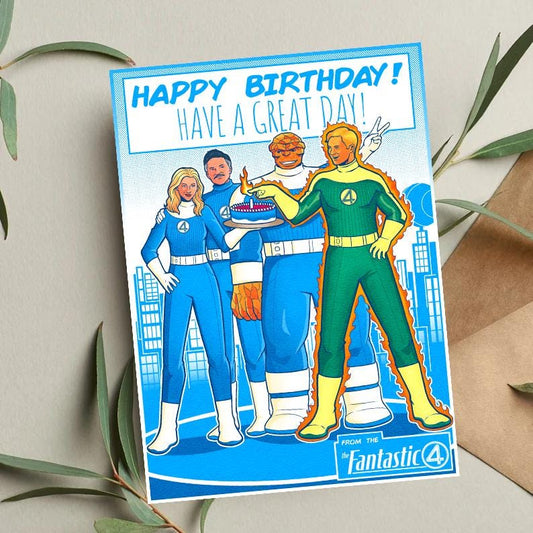 Fantastic Four Birthday Card • Marvel Gift • Avengers Birthday Card • Fantastic Four Card • Funny Birthday Card • Birthday cards