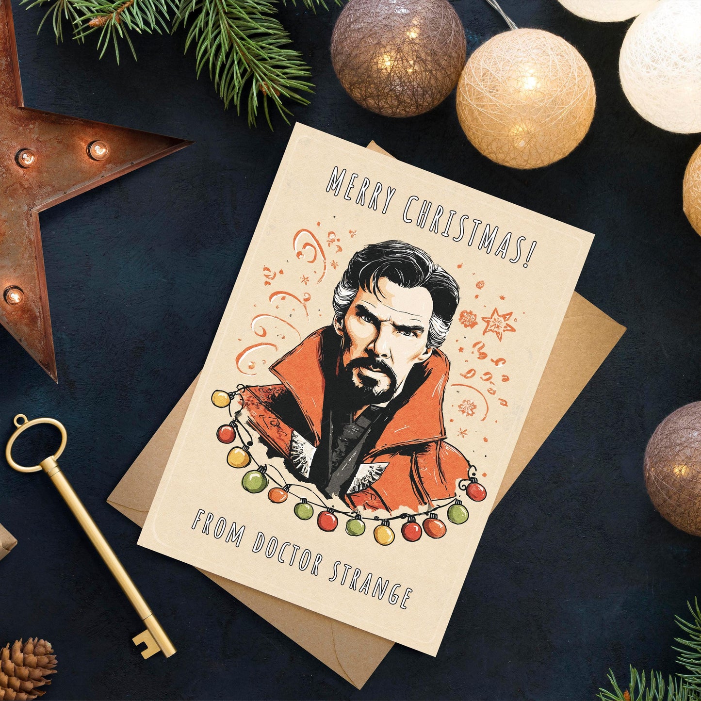 Doctor Strange Christmas Card | Dr Strange Christmas Card • Marvel Gift • Avengers Christmas Card • Funny Christmas Card • Christmas cards