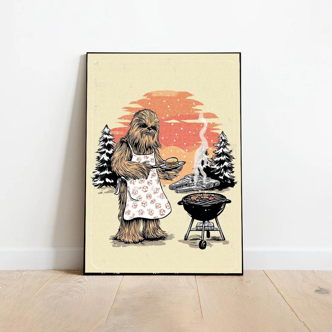 Chewbacca Art Print: Wookie Wall Decor, Star Wars Fan Gift