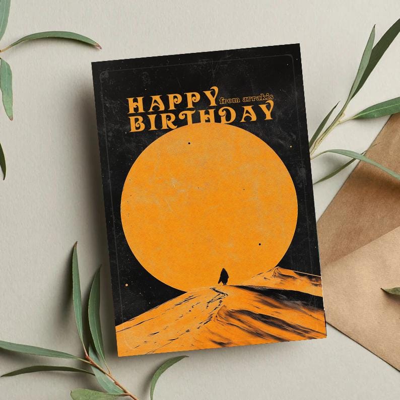 Dune Birthday Card: Arrakis Greetings, Timothée Chalamet