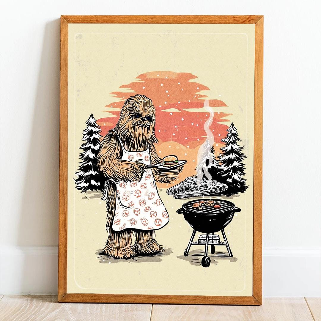 Chewbacca Art Print: Wookie Wall Decor, Star Wars Fan Gift