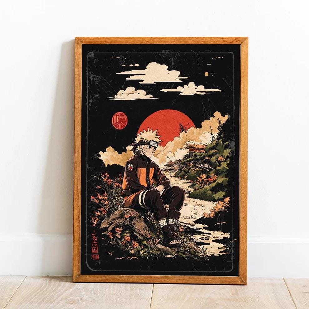 Naruto Poster • Studio Ghibli Art • Naruto Print • Anime Print • Anime Poster