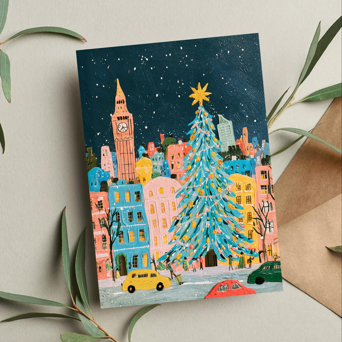 London Christmas Card, London Christmas Greeting, London Winter Card, Big Ben Christmas Card, UK Christmas Gift, London Holiday Card