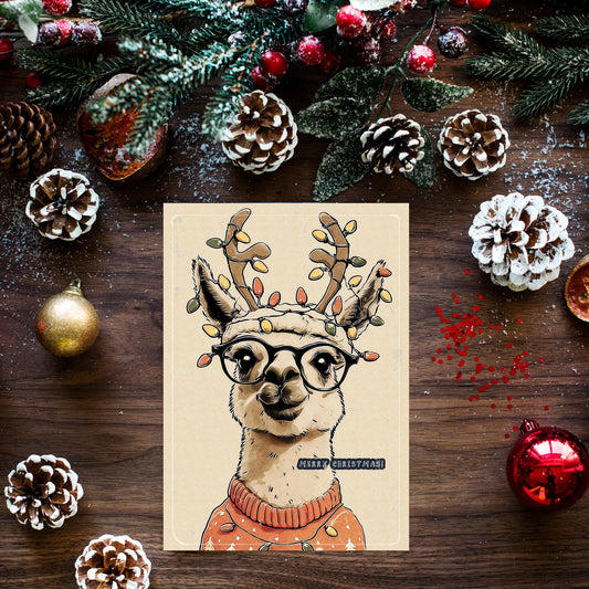 Funny Reindeer Christmas Card | Cute Holiday Greeting | Funny Xmas Card
