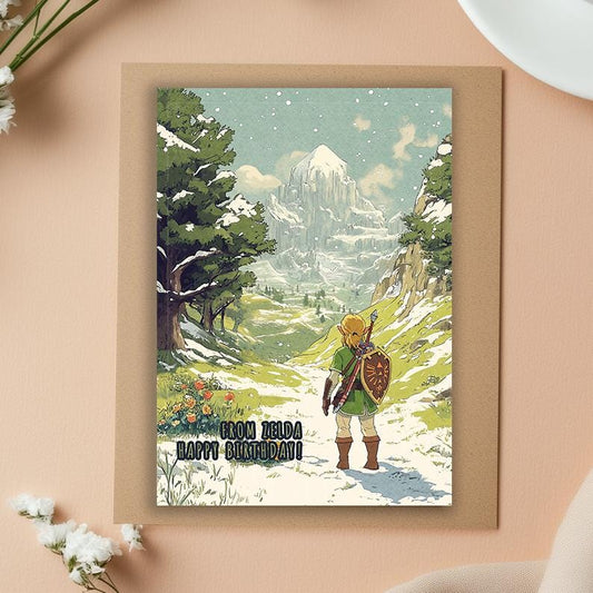 Zelda Birthday Card, Greeting Card, Birthday Card, Zelda Card, Spiderman Gift, Zelda Birthday