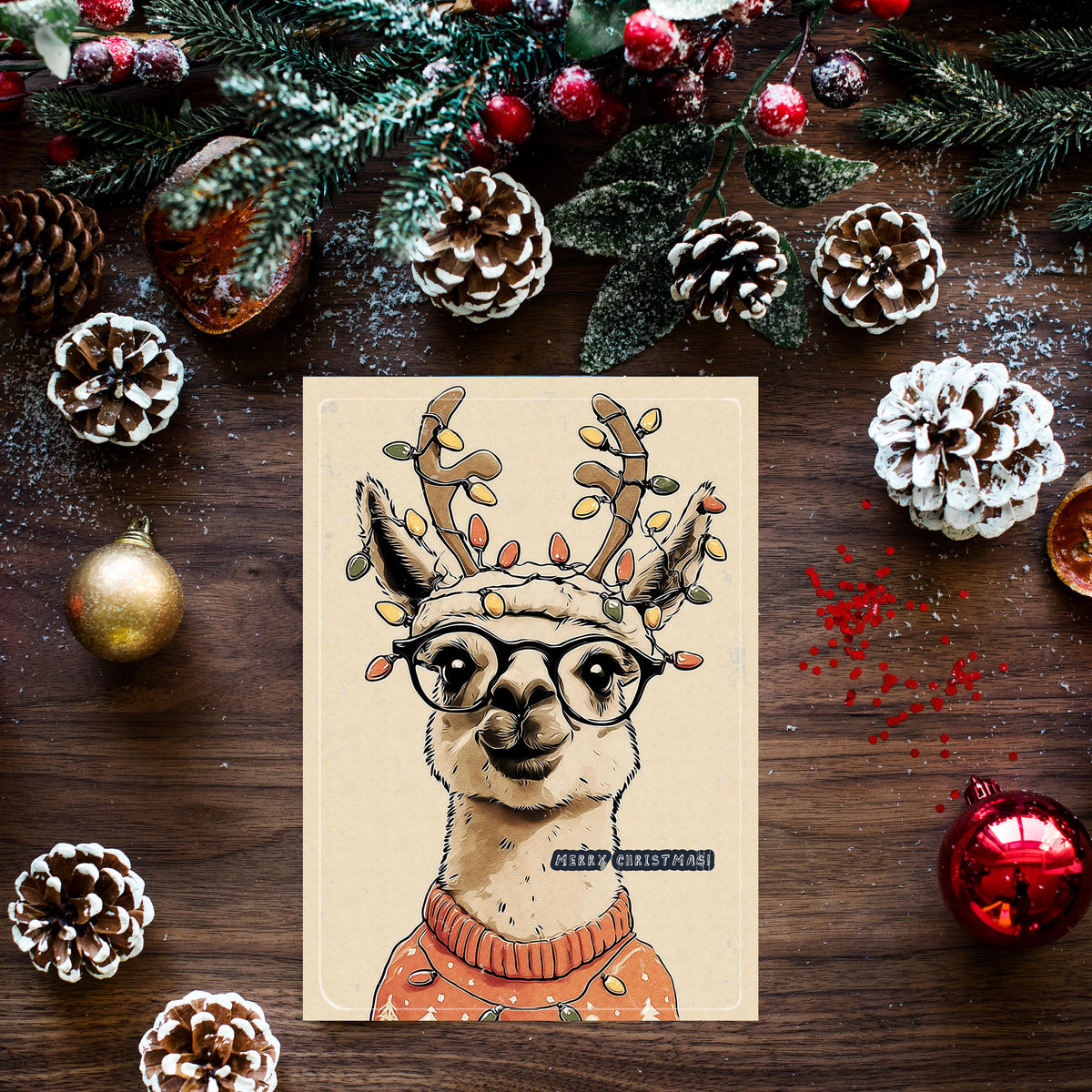 Funny Reindeer Christmas Card | Cute Holiday Greeting