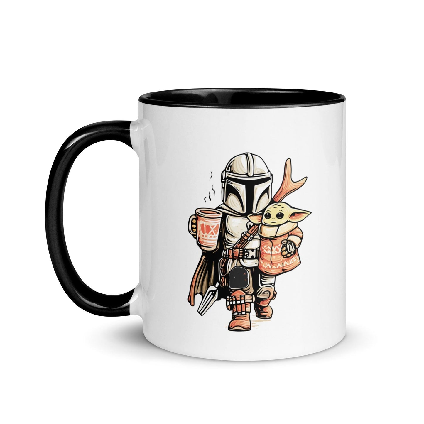 Mandalorian Mug, Baby Yoda Mug– Star Wars Inspired 11oz Ceramic Coffee Cup | This is the Way | Geeky Gift for Him | Sci-Fi Fan Drinkware