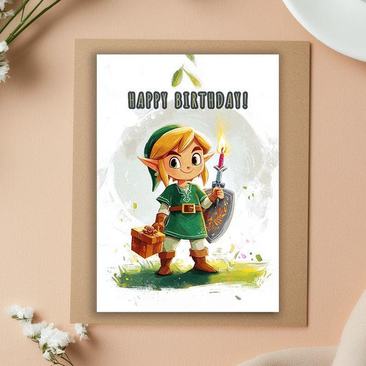 Zelda Birthday Card, Greeting Card, Birthday Card, Zelda Card, Spiderman Gift, Zelda Birthday