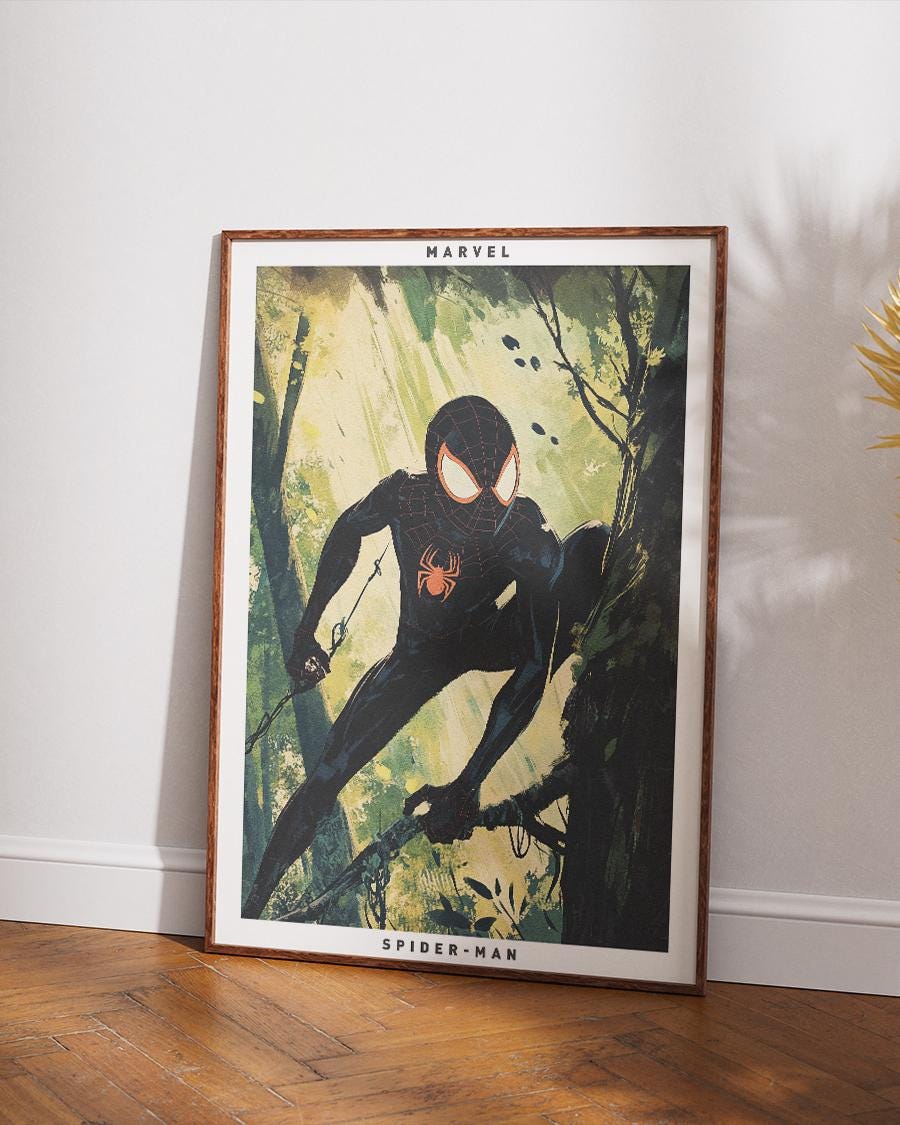 Spiderman Poster, Avengers Poster, Miles Morales Poster, Superhero Poster, A3, A4, A5, Comic Book Poster, Marvel Print, Marvel Poster