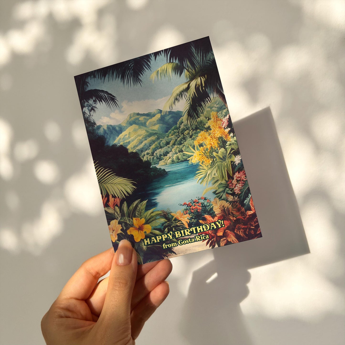 Costa Rica Birthday Card: Tropical Rainforest Travel Card