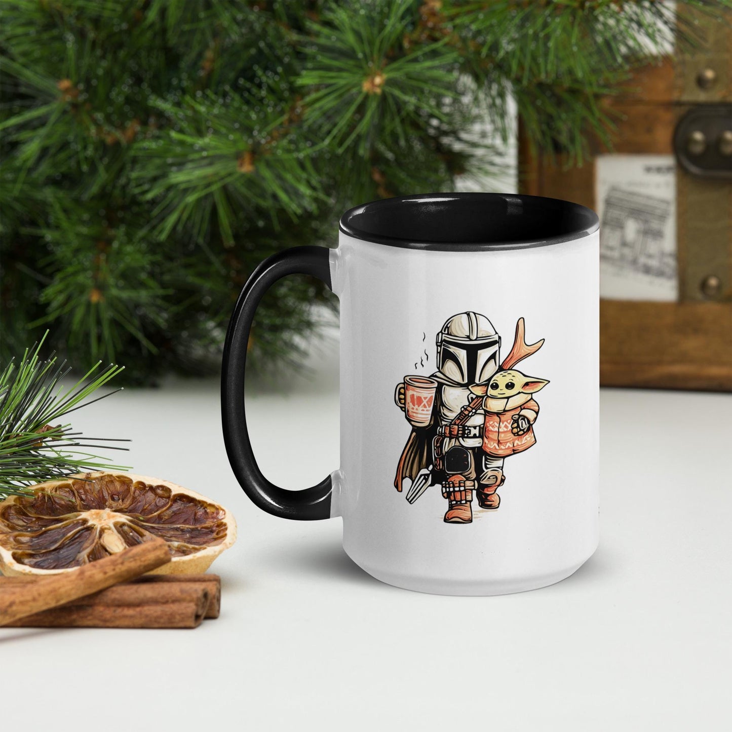 Mandalorian Mug, Baby Yoda Mug– Star Wars Inspired 11oz Ceramic Coffee Cup | This is the Way | Geeky Gift for Him | Sci-Fi Fan Drinkware