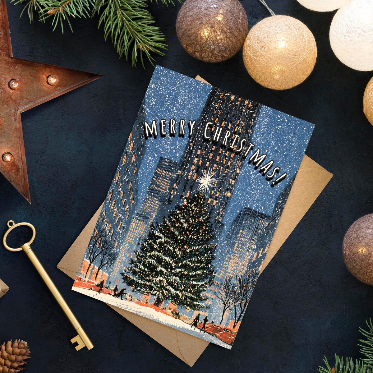 New York Christmas Card, NYC Christmas Card, New York Winter Card, City Christmas Xmas Card, Manhattan Holiday Card, NYC Gift