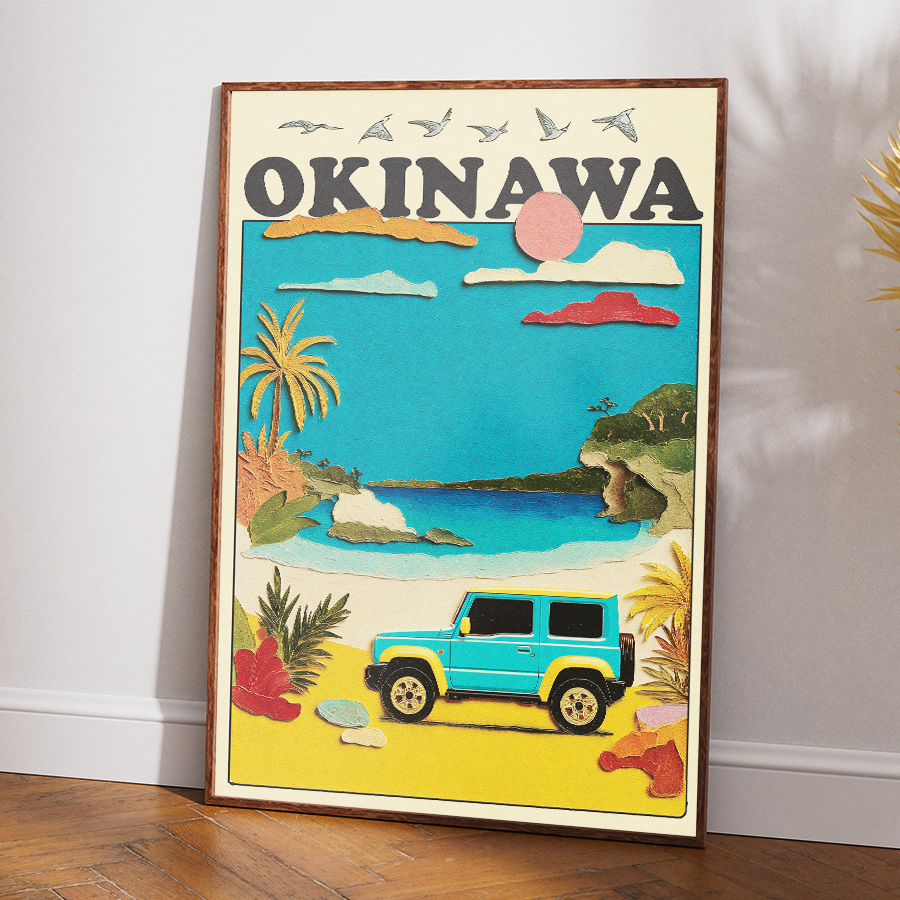 Okinawa Vintage Travel Poster