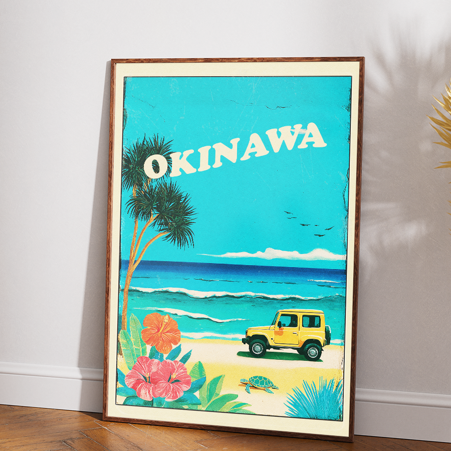 Okinawa Vintage Travel Poster