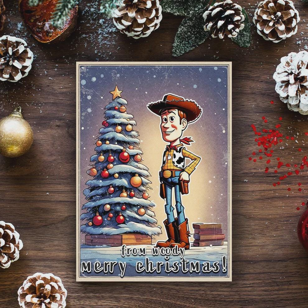 Woody Christmas Card • Funny Toy Story Holiday Greeting (A5)