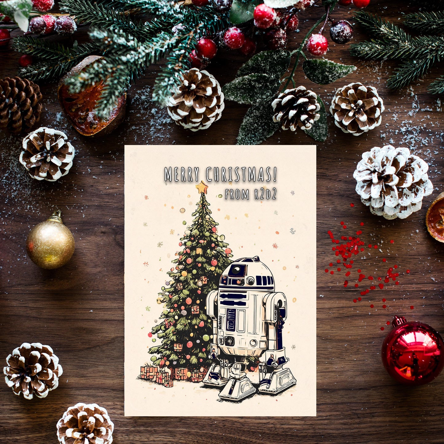 R2-D2 Christmas Card • Funny Star Wars Holiday Card