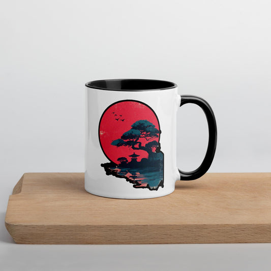 Sakura Sunrise Mug: Japan-Themed Ceramic Drinkware (11oz)