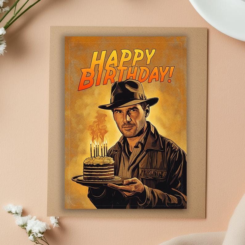 Indiana Jones Birthday Card • Indiana Jones • Birthday Card • Funny Birthday Card • Birthday cards