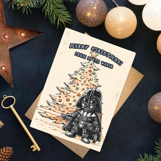 Darth Vader Christmas Card • Star Wars Gift Gift • Star Wars Christmas Card • Baby Yoda • Funny Christmas Card • Christmas cards