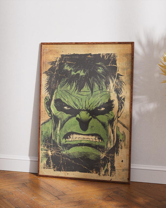 Hulk Comic Book Poster, Avengers, Superhero Wall Art