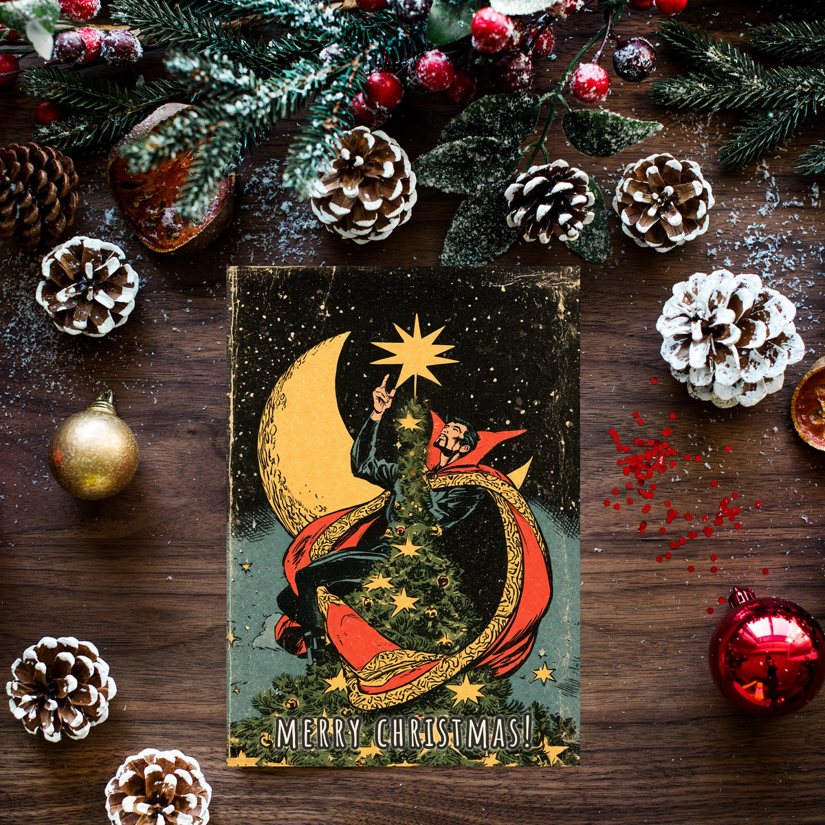 Doctor Strange Christmas Card, Marvel Superhero Xmas Card, Doctor Strange Holiday Card, Comic Book Christmas, Marvel Fan Gift,