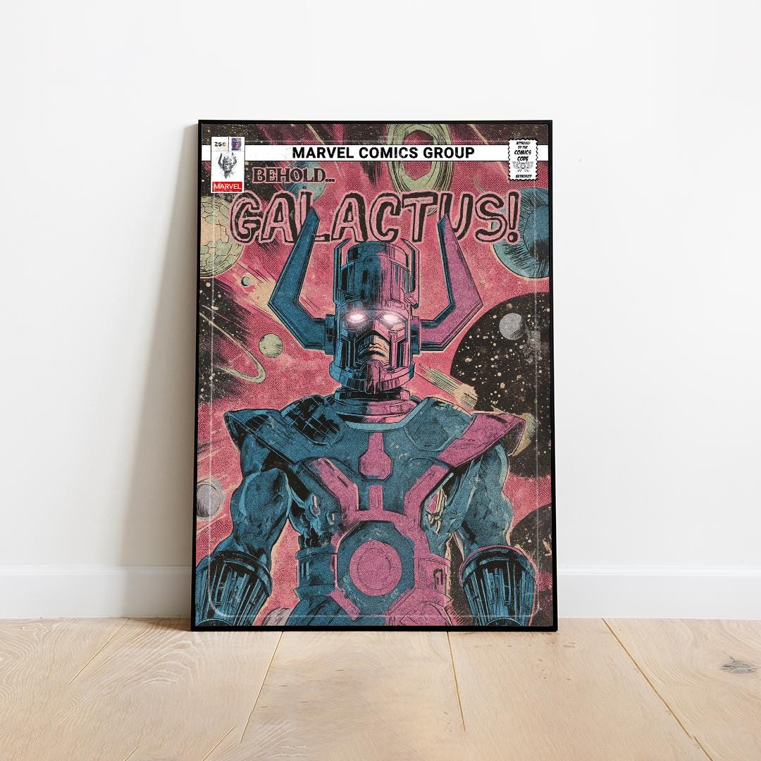 Galactus Poster, Fantastic Four Poster, Marvel Poster, F4 Print, Avengers Poster, Superhero Poster, Comic Book Poster, Spiderman Poster