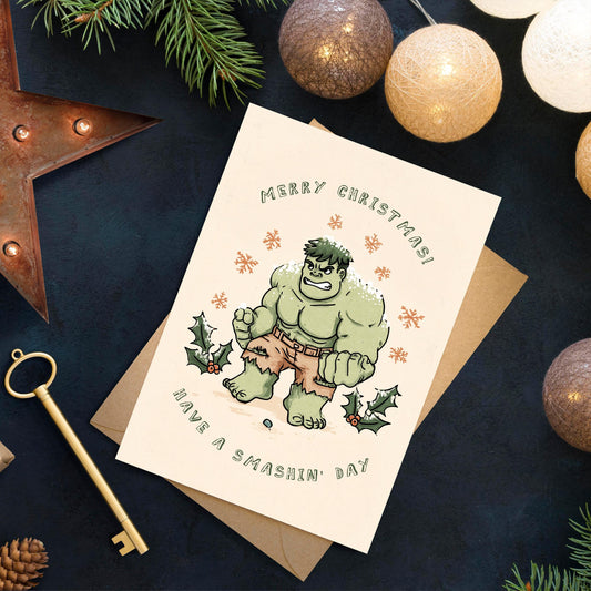 Hulk Christmas Card • Marvel Gift • Avengers Christmas Card • Hulk Card • Funny Christmas Card • Christmas cards
