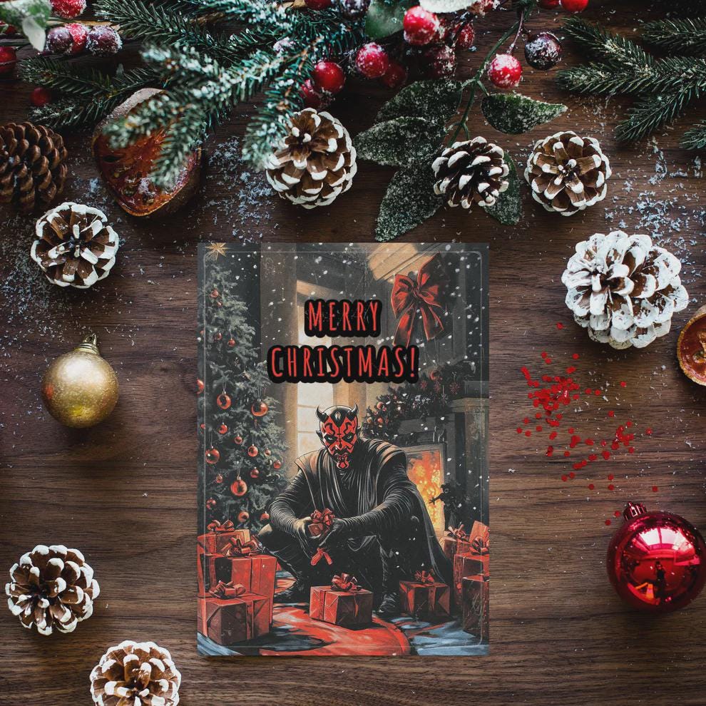 Darth Maul Christmas Card • Funny Star Wars Gift
