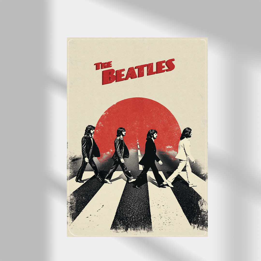 The Beatles Poster, Abbey road Vintage Poster, The Beatles Print, Beatles Art, Beatles Gifts, A3 A4 A5, Gift for him, gift for her
