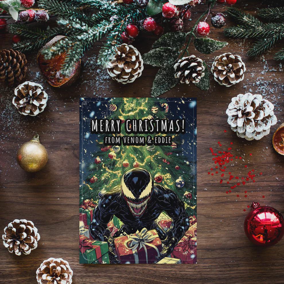 Venom Christmas Card • Funny Avengers Spiderman Card