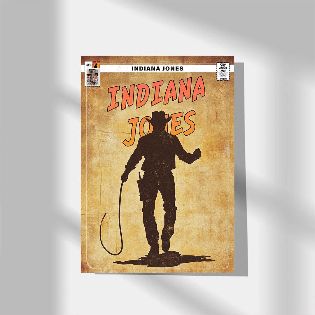 Indiana Jones Movie Poster: Retro Adventure Wall Art