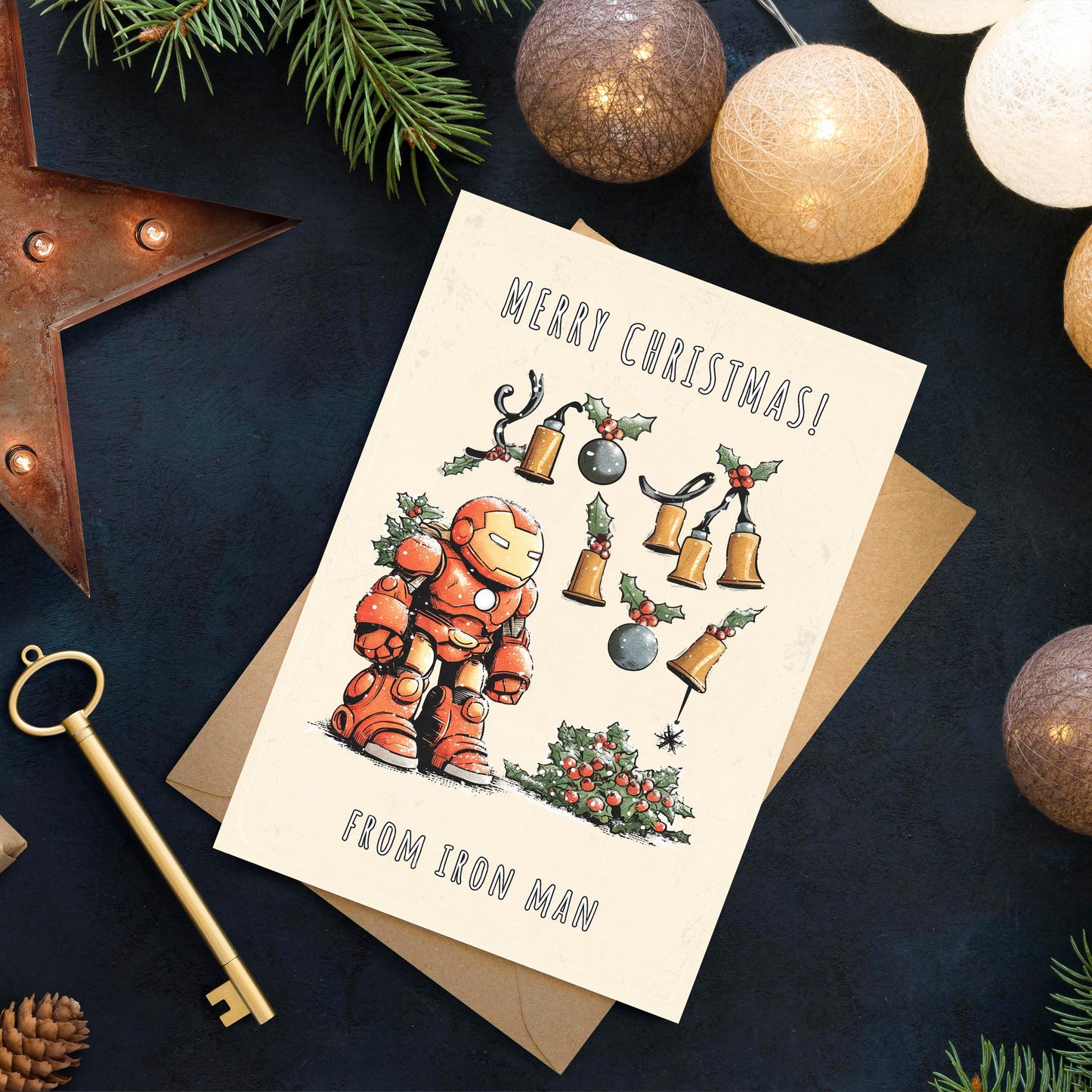 Iron Man Christmas Card • Marvel Gift • Avengers Christmas Card • Iron Man Card • Funny Christmas Card • • Tony Stark Christmas Card