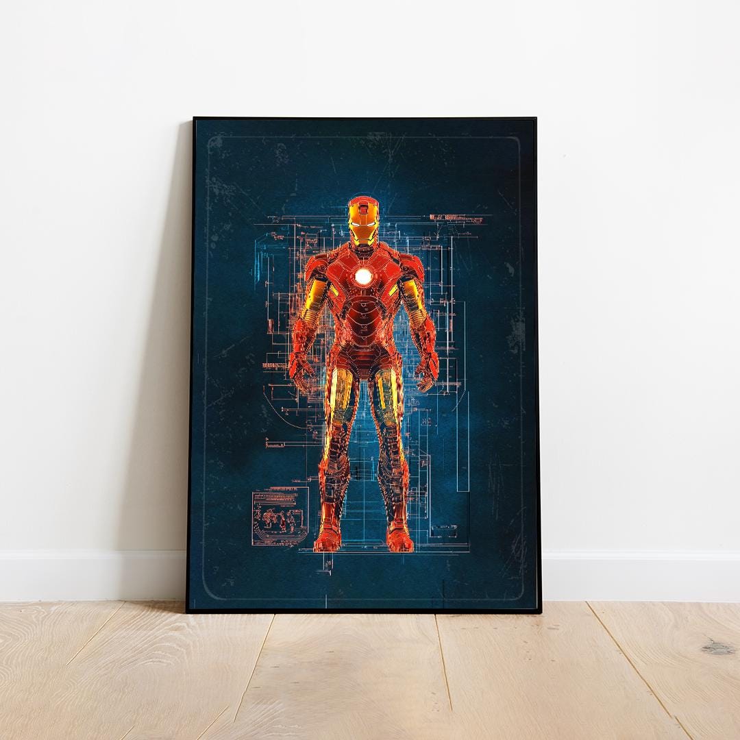 Iron Man Poster, Avengers Poster, Superhero Poster, A3, A4, A5, Comic Book Poster, Marvel Print, Marvel Poster, Gift for him, Gift for her