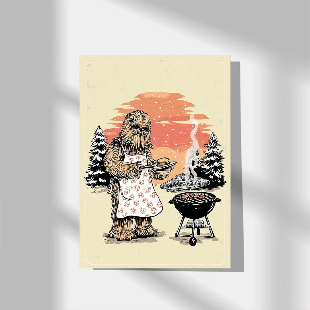 Chewbacca Art Print: Wookie Wall Decor, Star Wars Fan Gift