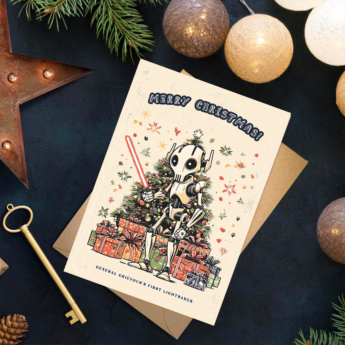 General Grievous Christmas Card • Funny Star Wars Gift