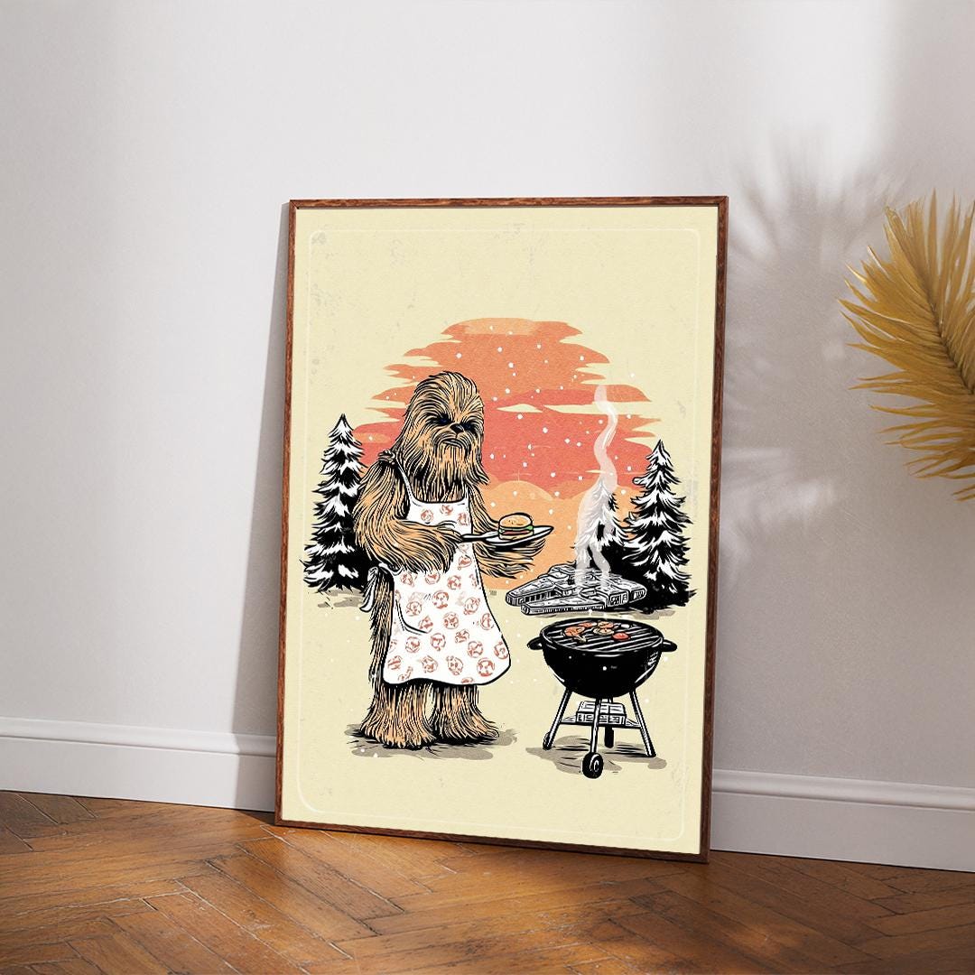 Chewbacca Art Print: Wookie Wall Decor, Star Wars Fan Gift