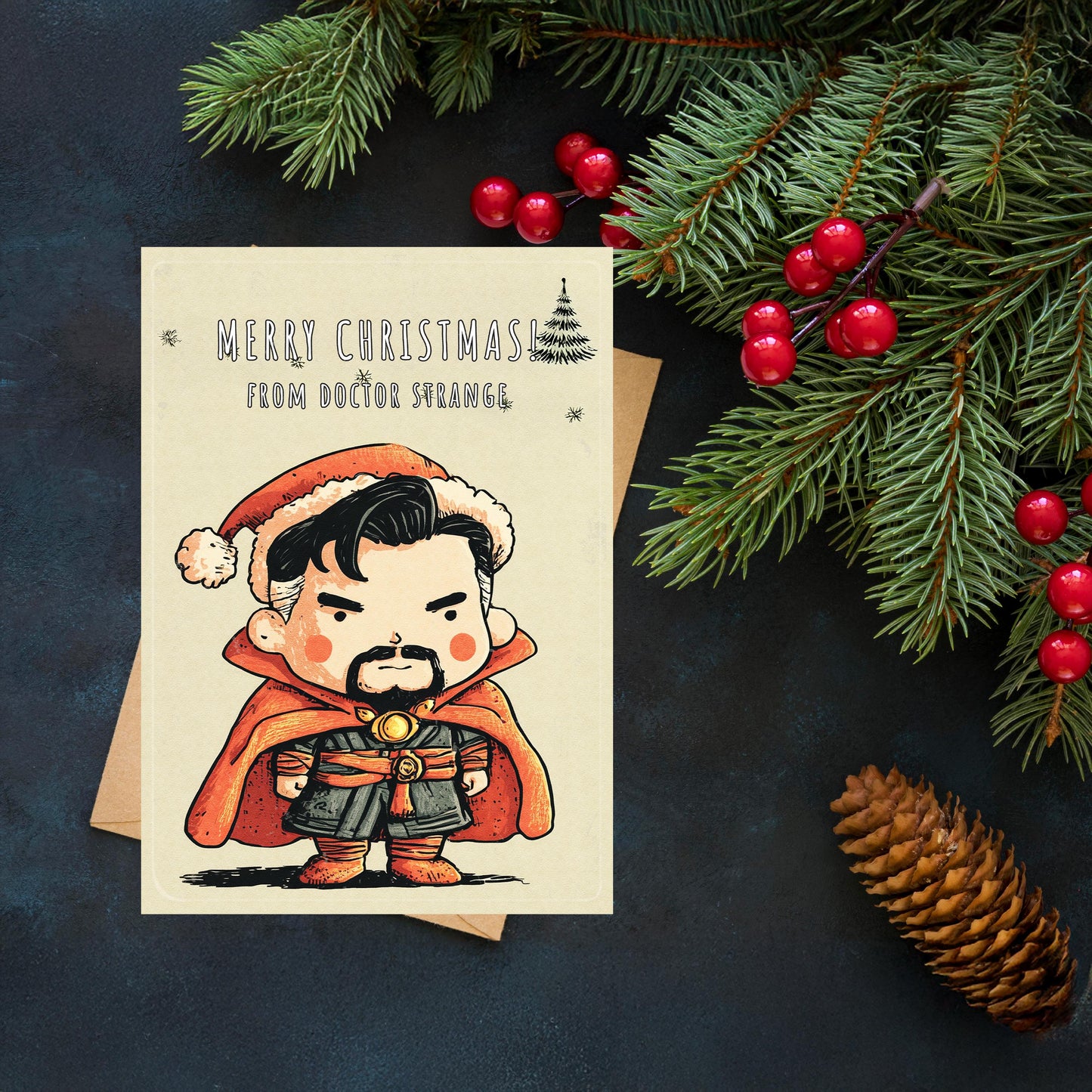 Doctor Strange Christmas Card | Dr Strange Christmas Card • Marvel Gift • Avengers Christmas Card • Funny Christmas Card • Christmas cards