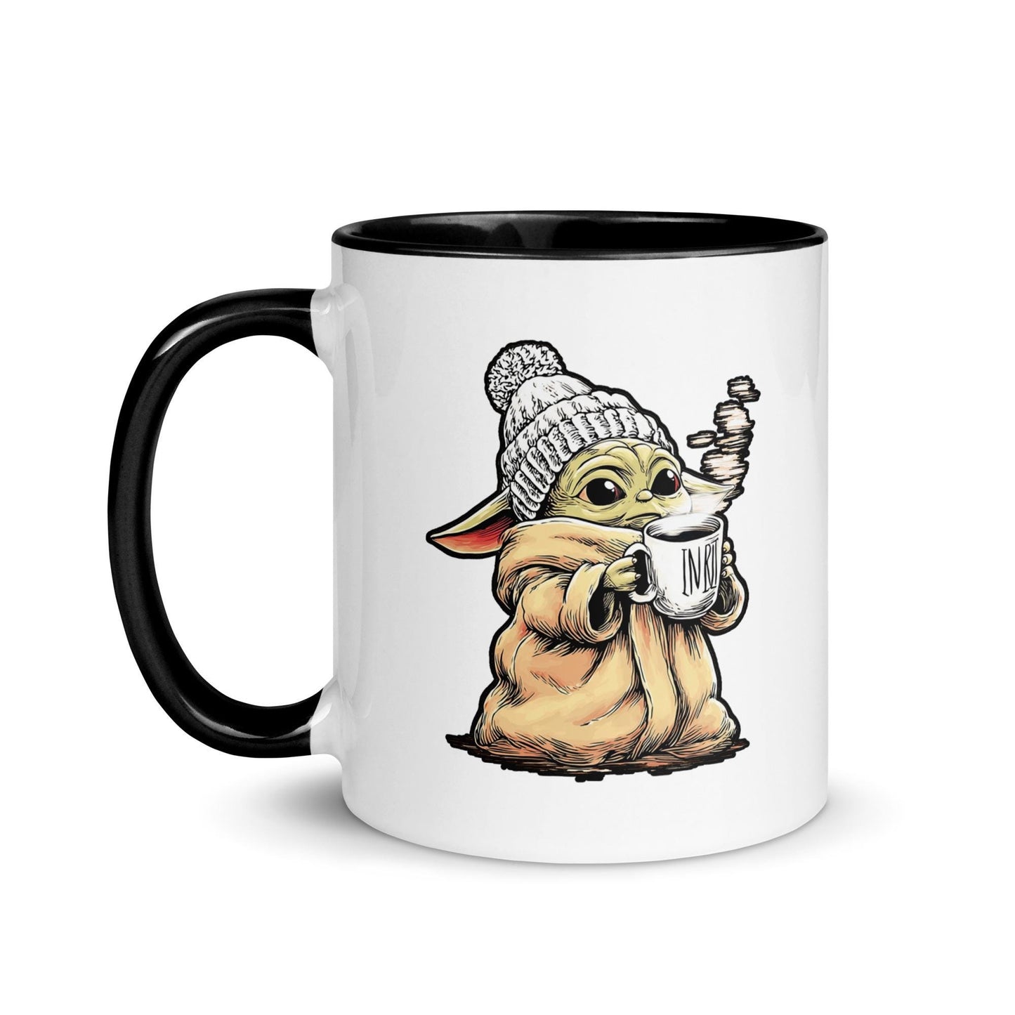 Mandalorian Mug, Baby Yoda Mug– Star Wars Inspired 11oz Ceramic Coffee Cup | This is the Way | Geeky Gift for Him | Sci-Fi Fan Drinkware