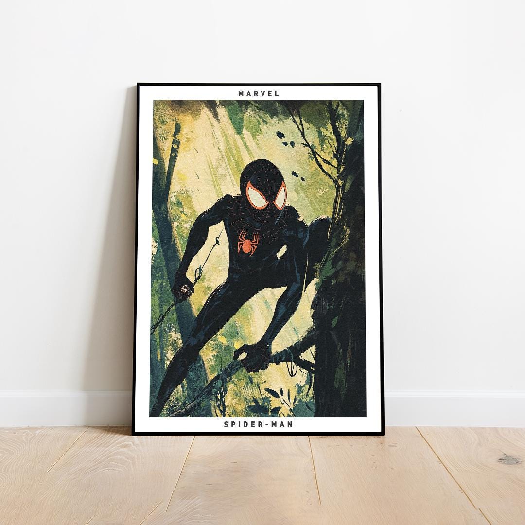 Spiderman Poster, Avengers Poster, Miles Morales Poster, Superhero Poster, A3, A4, A5, Comic Book Poster, Marvel Print, Marvel Poster