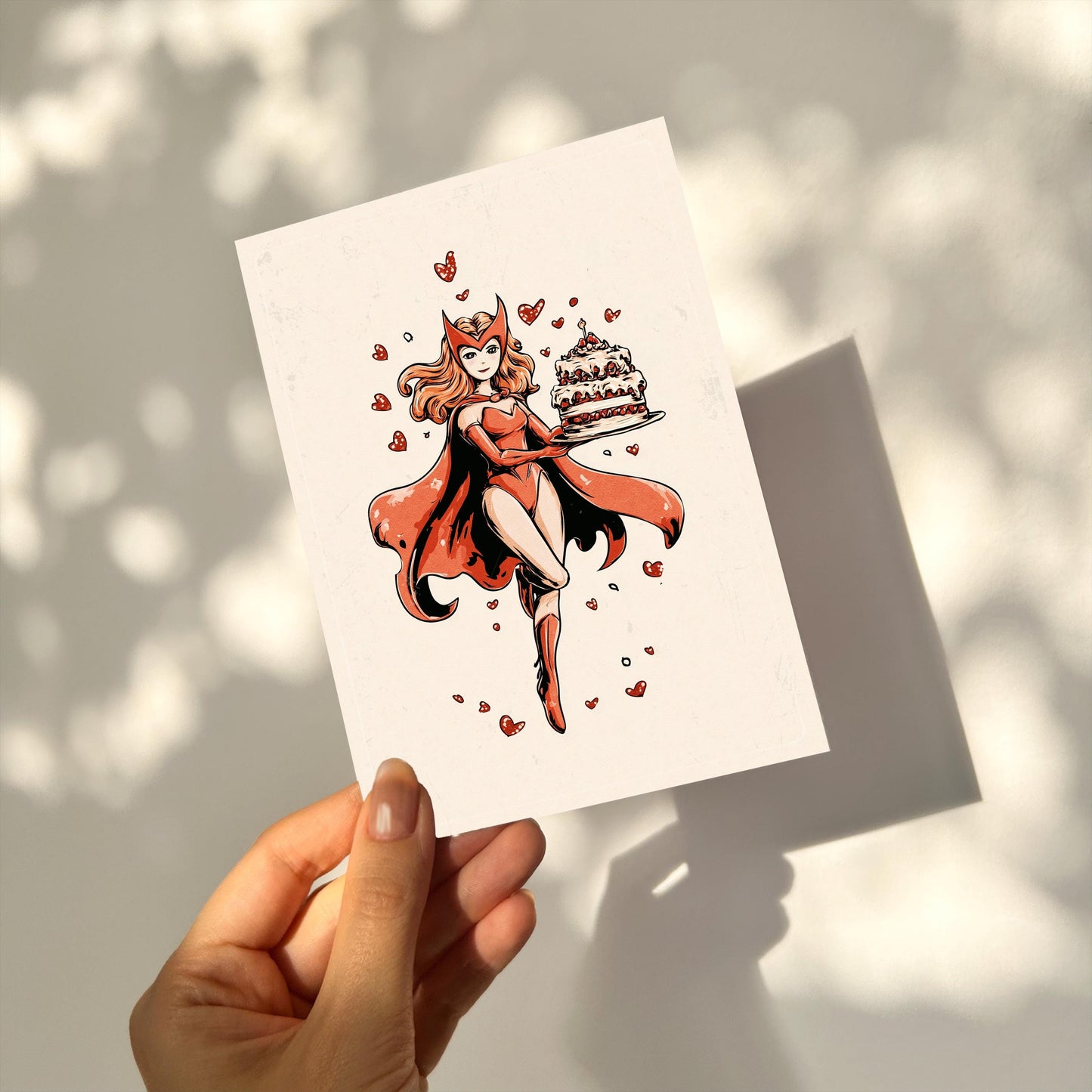 Scarlet Witch Birthday Card | Marvel Birthday Card | Wanda Maximoff Card | Funny Superhero Card | Witchy Birthday Greeting | Spiderman Card