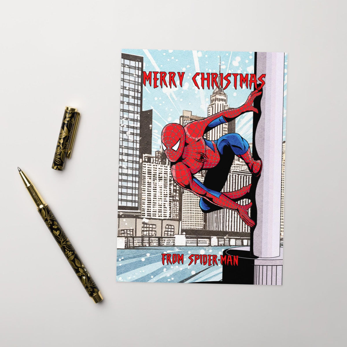 Spiderman Christmas Card: Avengers Holiday Greeting